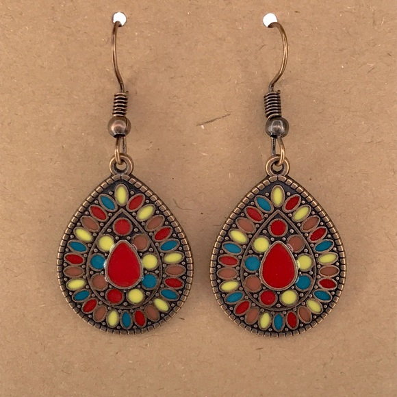Fashion Jewelry Jewelry - Bohemian Multicolor Teardrop Earrings Fashion Jewelry
